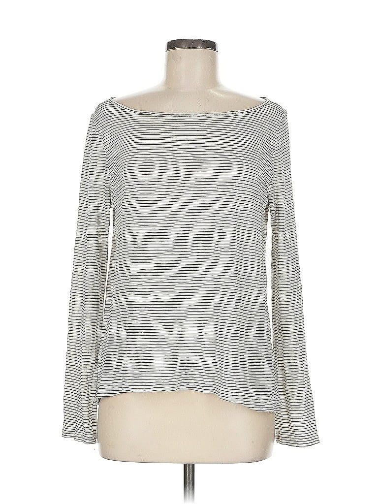 Pre-owned Ann Taylor Loft Long Sleeve T-shirt In Gray