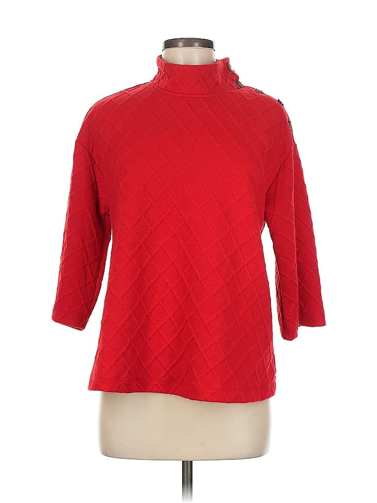 SUNDAY IN BROOKLYN Pre-owned 3/4 Sleeve Top Red Turtleneck Tops