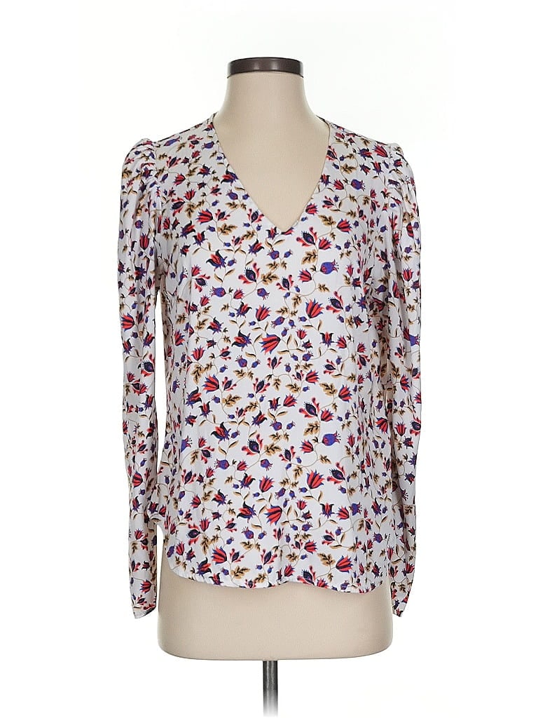 Pre-owned Banana Republic Factory Store Long Sleeve T-shirt In White