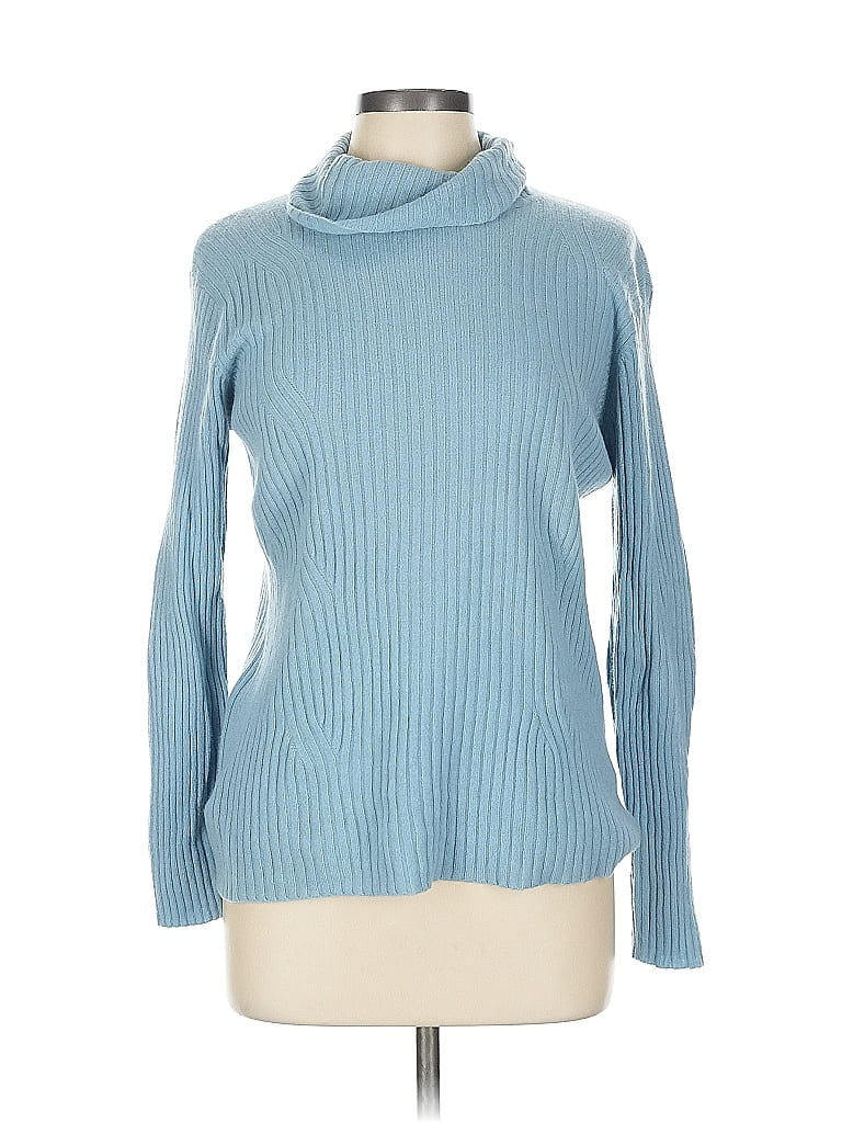 Pre-owned Assorted Brands Turtleneck Sweater In Blue