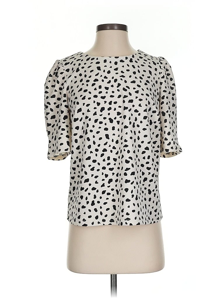 Pre-owned Melloday 3/4 Sleeve Blouse In White