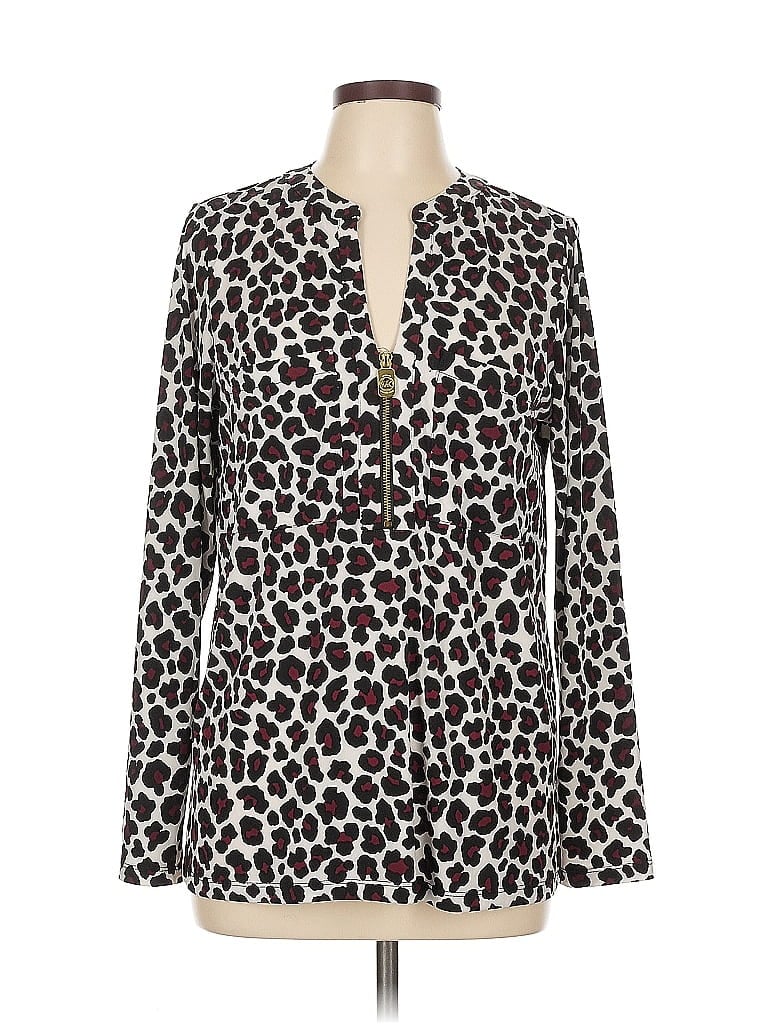 Pre-owned Michael Michael Kors Long Sleeve Blouse In Black