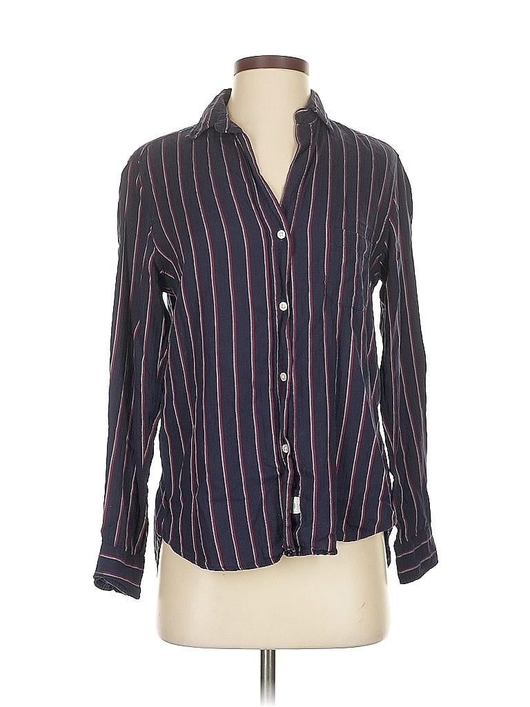 Pre-owned Grayson Long Sleeve Button Down Shirt In Blue