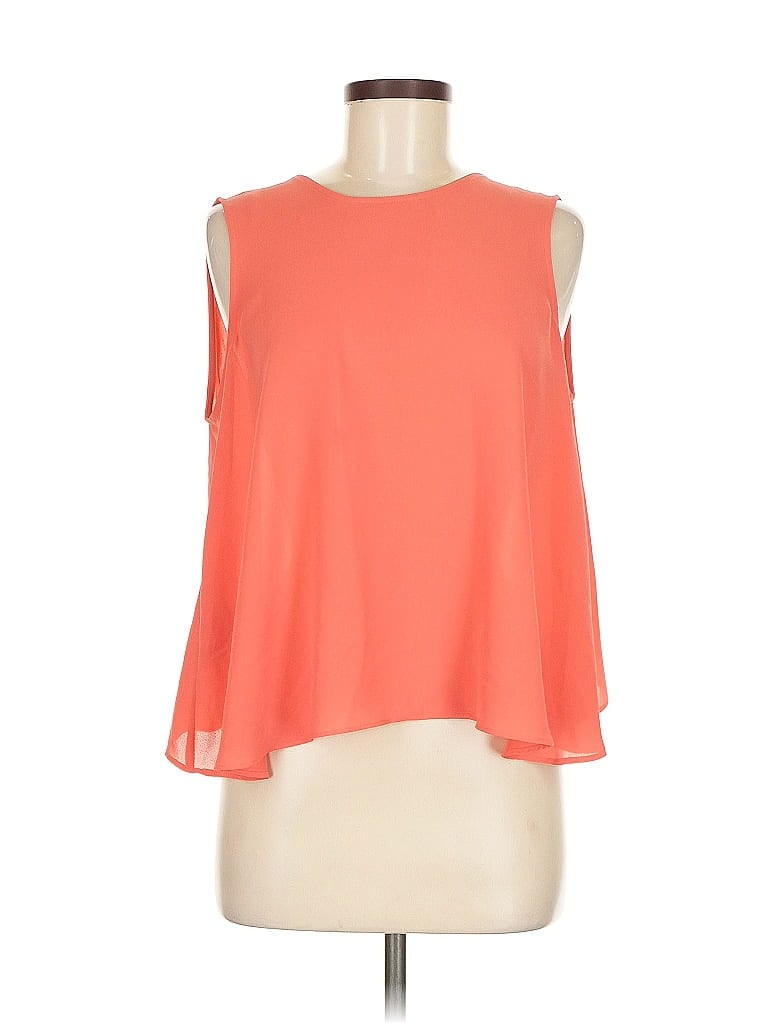 Pre-owned Bcbgmaxazria Sleeveless Blouse In Orange