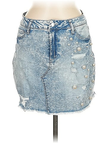 Tinseltown Denim Skirt (view 1)