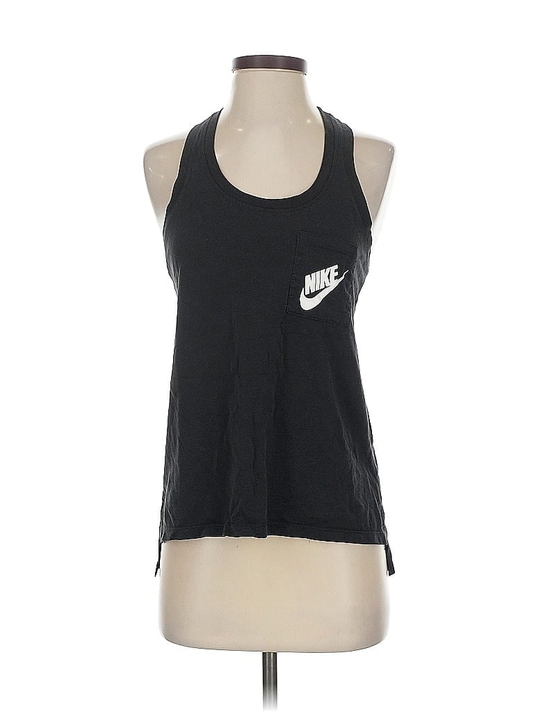 Pre-owned Nike Tank Top Black Halter Neckline Tops
