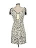 MM Couture 100% Polyester Paisley Gray Cocktail Dress Size S - photo 2