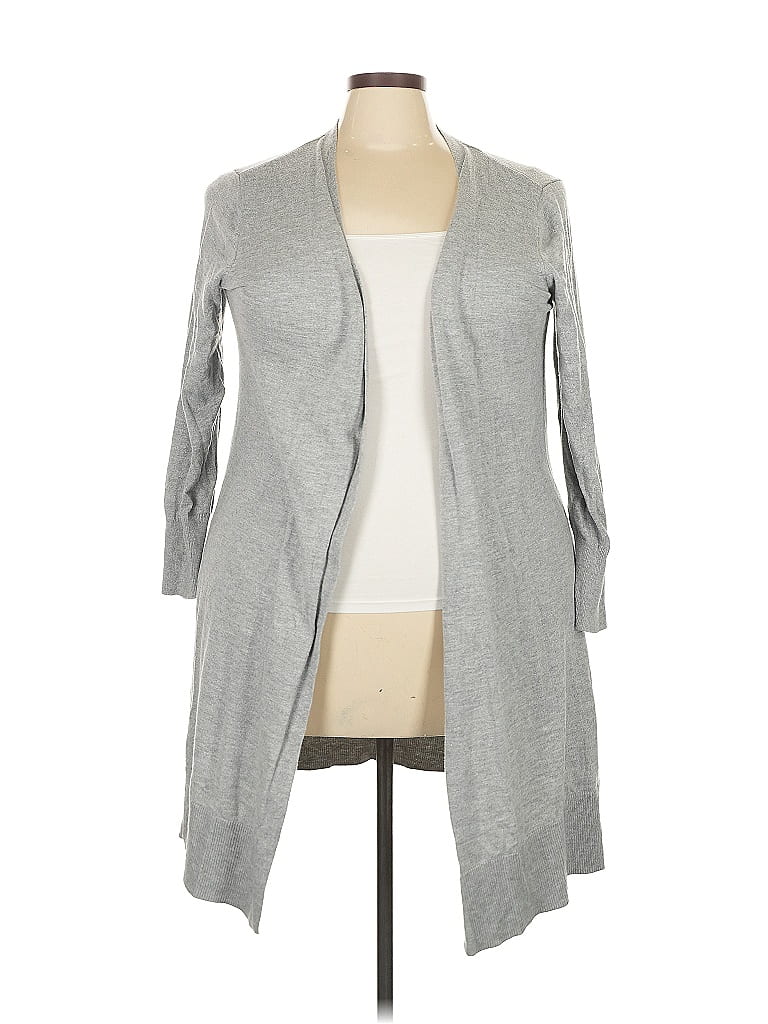 Pre-owned Halogen Cardigan Sweater In Gray