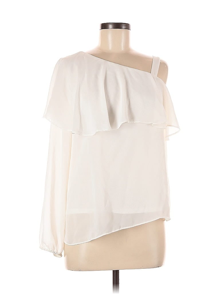 Pre-owned Ann Taylor Factory 3/4 Sleeve Blouse In White