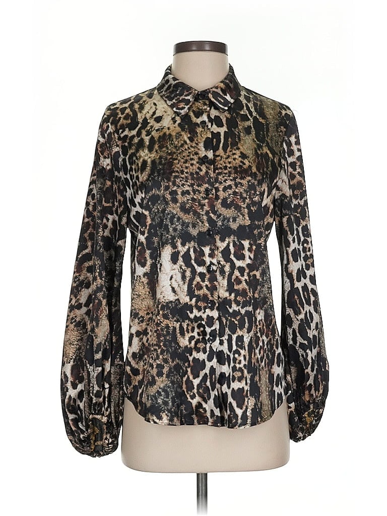 Click to view more detailed imagery on our partner's website Pre-owned Neiman Marcus Long Sleeve Blouse In Brown