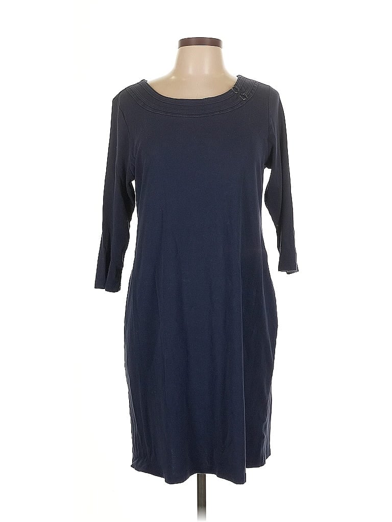 Pre-owned Karen Scott Sport Casual Dress In Blue