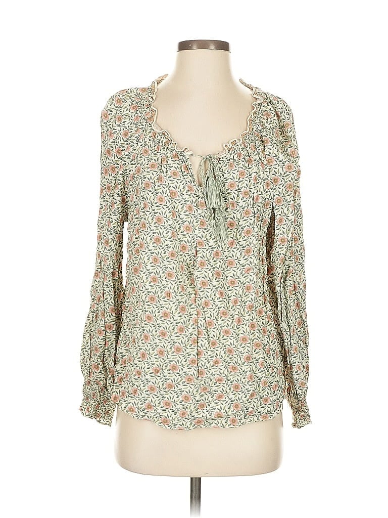 Pre-owned Max Studio 3/4 Sleeve Blouse In Green