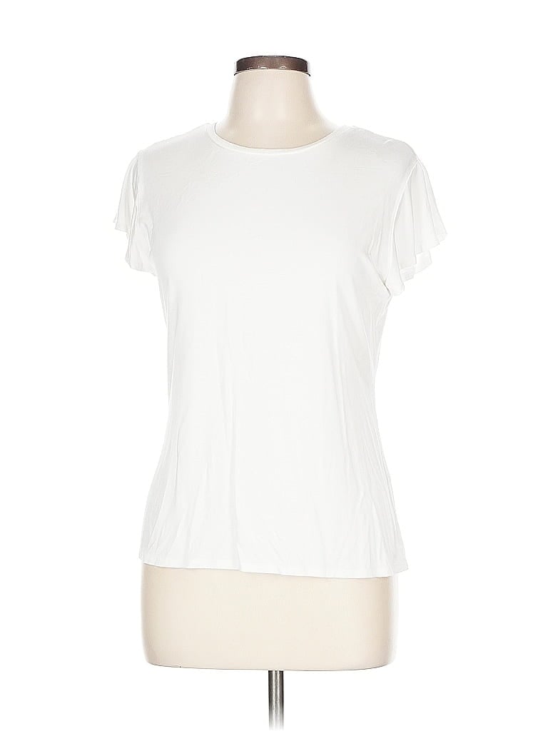 Pre-owned T Tahari Short Sleeve T-shirt In White