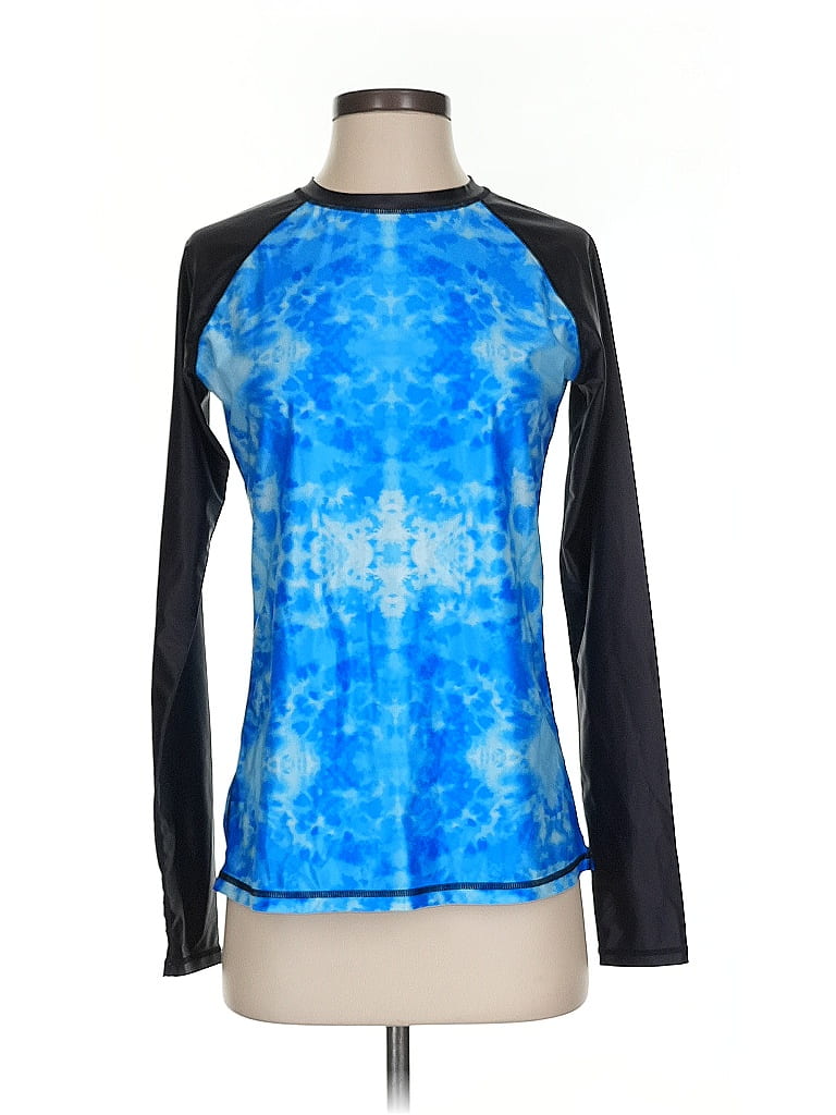 Pre-owned Assorted Brands 3/4 Sleeve T-shirt In Blue