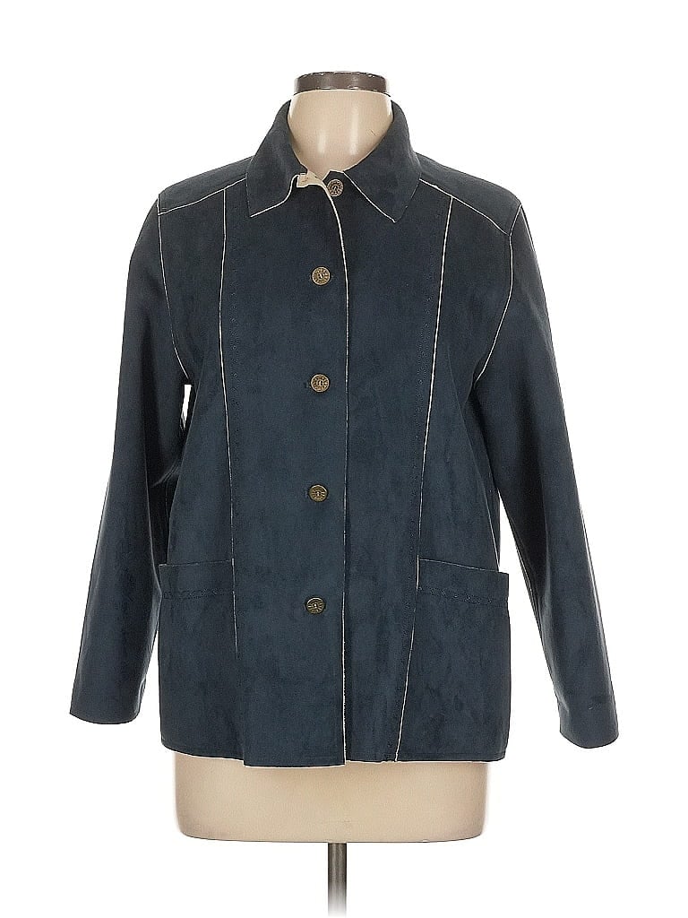 Pre-owned Alfred Dunner Coat In Blue