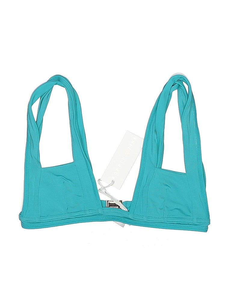 Kopper & Zink Swimsuit Top Teal Swimwear In Blue