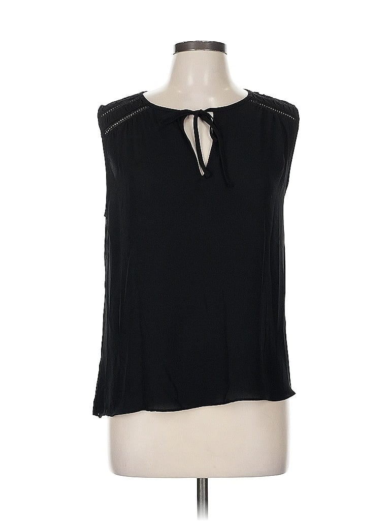 Pre-owned Ann Taylor Loft Sleeveless Blouse In Black