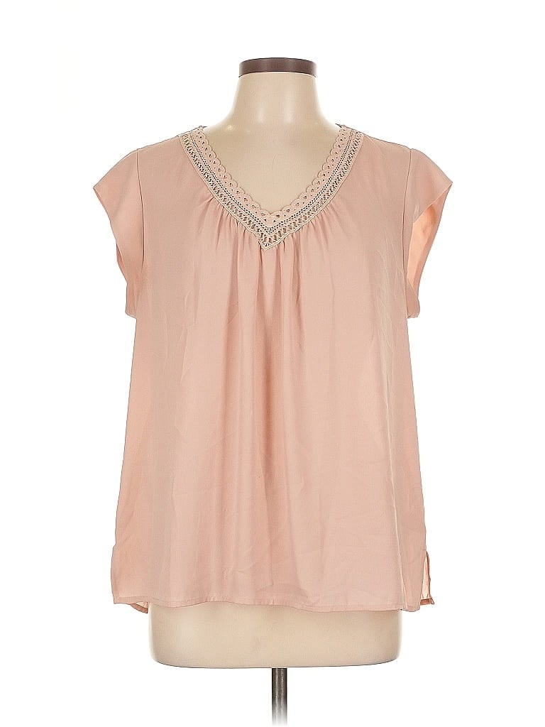 Click to view more detailed imagery on our partner's website Pre-owned Dr2 Short Sleeve Blouse In Pink