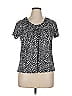Notations Black Short Sleeve Blouse Size XL (petite) - photo 1