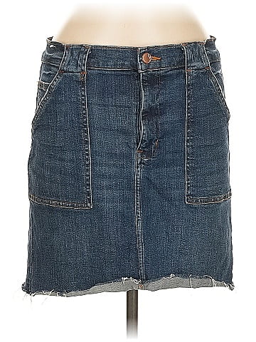 Cosmic Blue Love Denim Skirt (view 1)