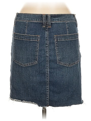 Cosmic Blue Love Denim Skirt (view 2)