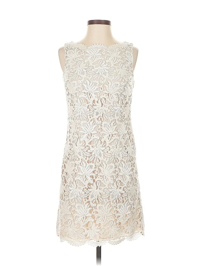 Pre-owned Ann Taylor Cocktail Dress In White