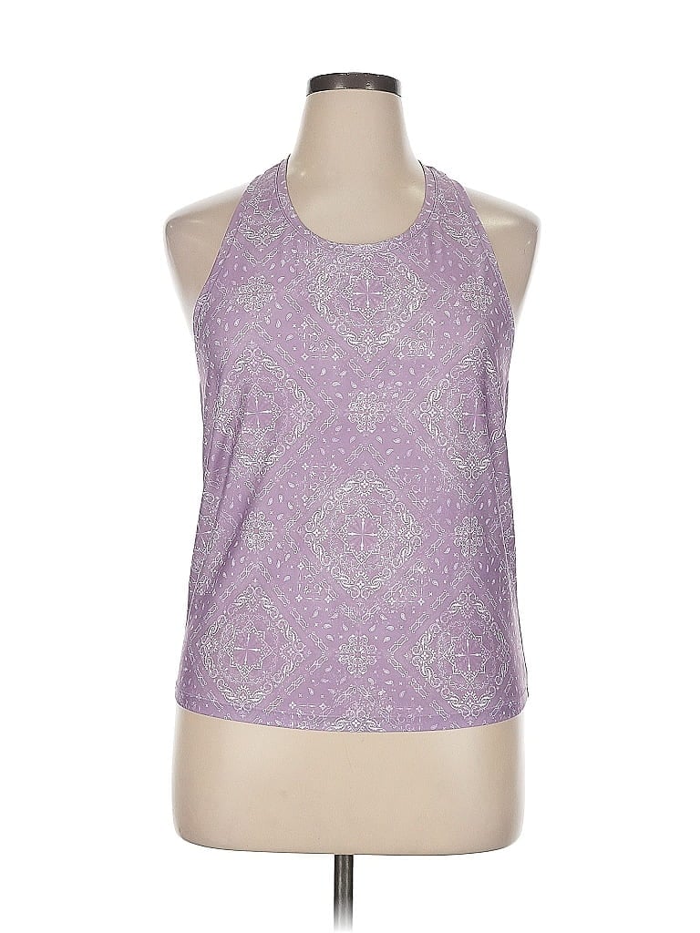 Pre-owned Assorted Brands Tank Top Purple Halter Neckline Tops