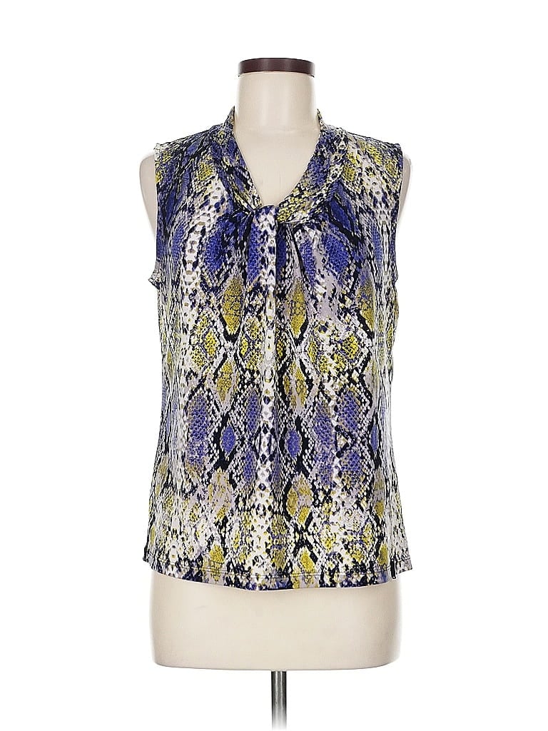 Pre-owned Calvin Klein Sleeveless Blouse In Blue