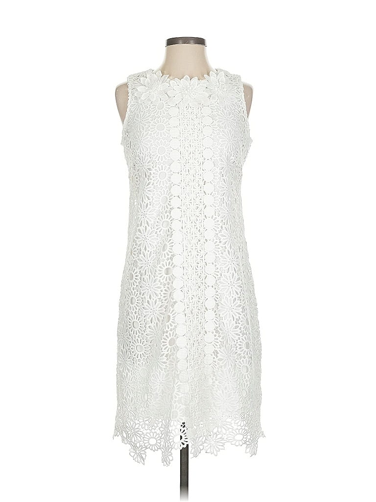 Pre-owned Neiman Marcus Cocktail Dress In White
