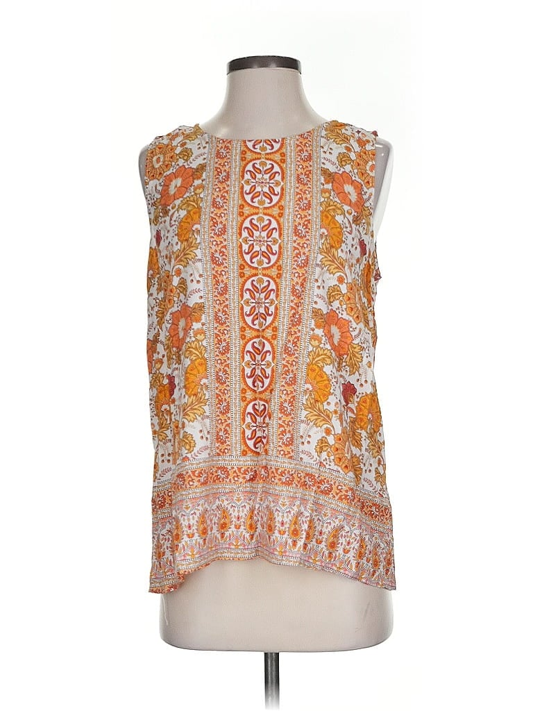 Click to view more detailed imagery on our partner's website Pre-owned Christian Siriano New York Sleeveless Blouse In Orange