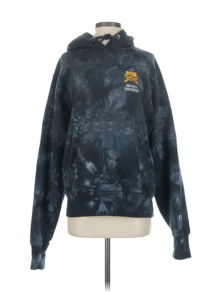 Pre-owned Champion Pullover Hoodie In Blue