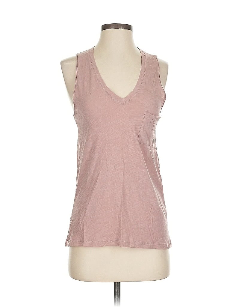 Pre-owned Madewell Tank Top Pink Halter Neckline Tops
