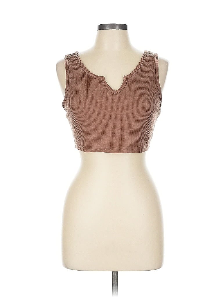 Pre-owned Unbranded Tank Top Brown Sweetheart Neckline Tops