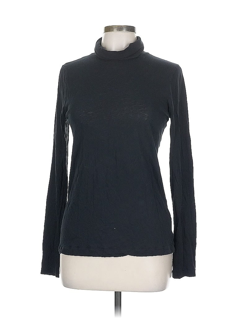 Pre-owned J.crew Factory Store Long Sleeve Turtleneck In Black