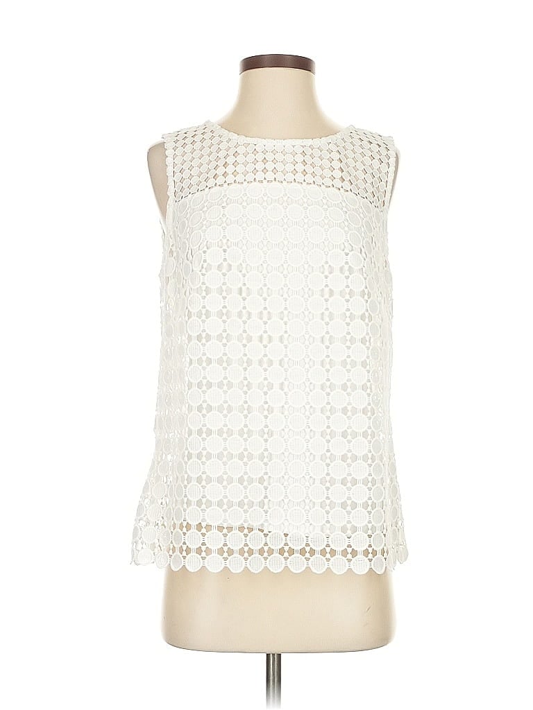 Pre-owned Phase Eight Sleeveless Blouse In White