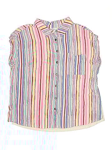 No Boundaries Sleeveless Button-Down Shirt (view 1)