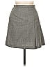 Woolmark Chevron-herringbone Gray Formal Skirt Size EU 44 / US 14 - photo 1