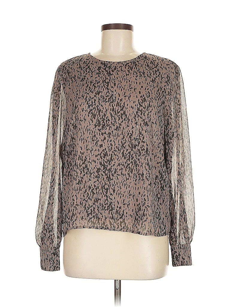 Click to view more detailed imagery on our partner's website Pre-owned Evereve Long Sleeve Blouse In Brown