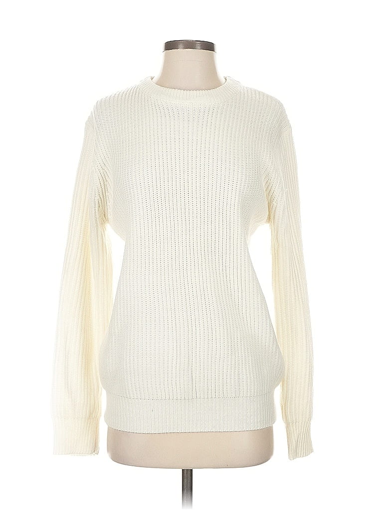 Pre-owned Unbranded Pullover Sweater In White