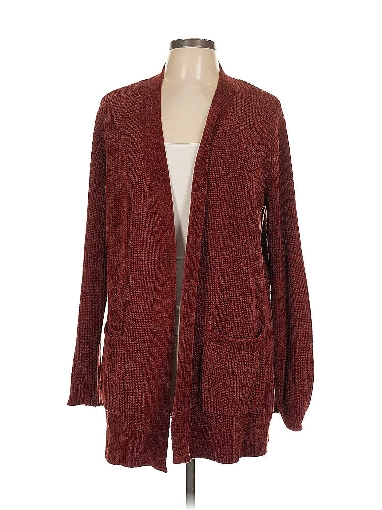 MATTY M Pre-owned Cardigan Sweater In Burgundy