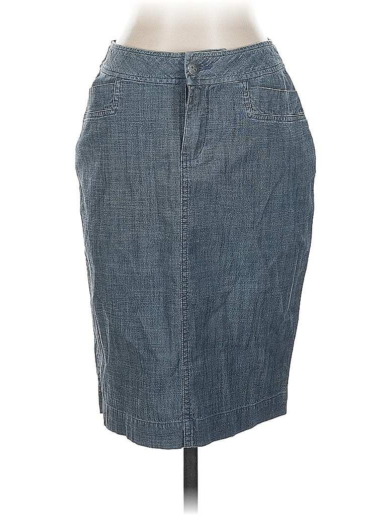 Pre-owned Coldwater Creek Denim Skirt In Blue