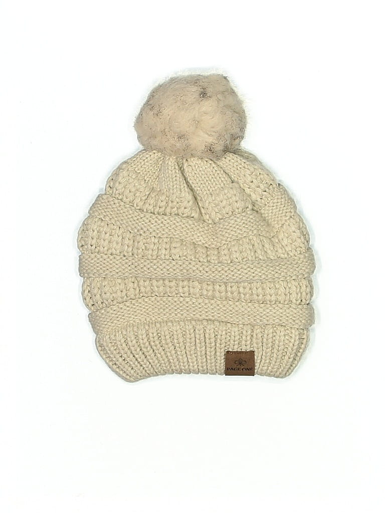 Pre-owned Assorted Brands Beanie Hat In Brown