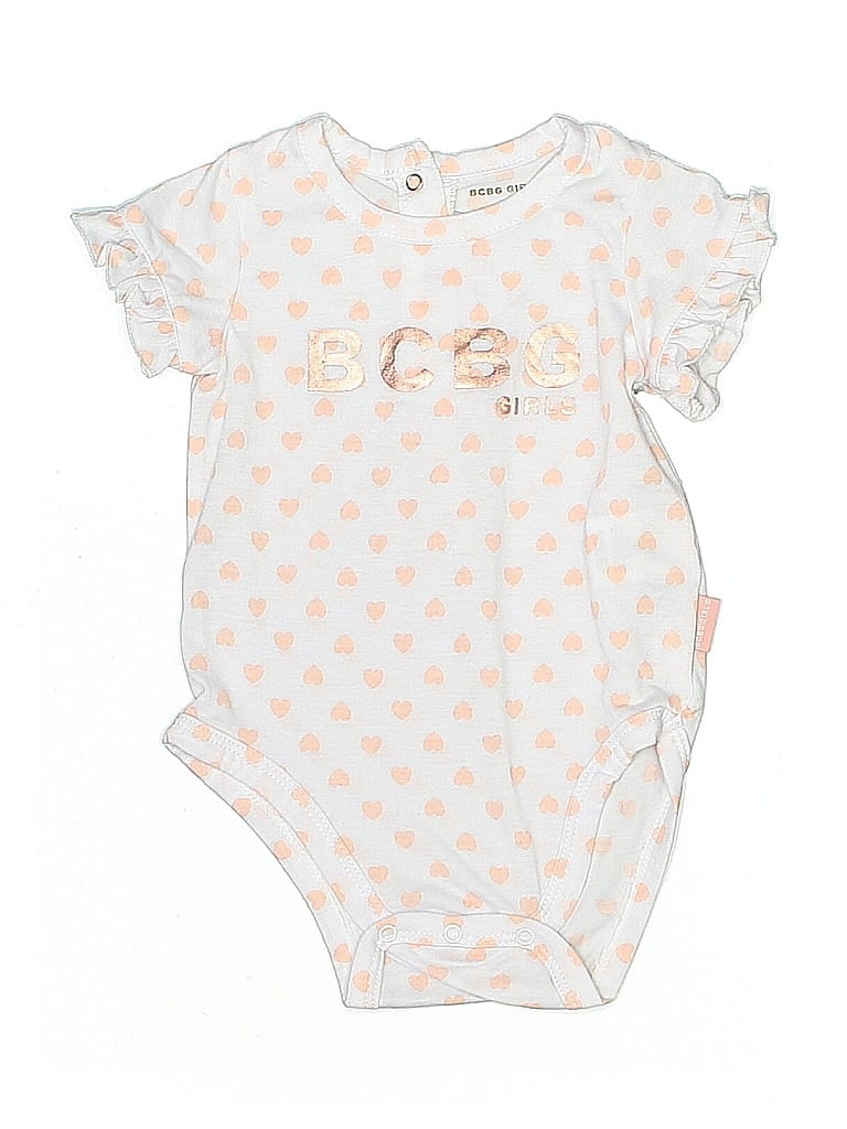 Pre-owned Bcbgirls Babies' Short Sleeve Onesie In White