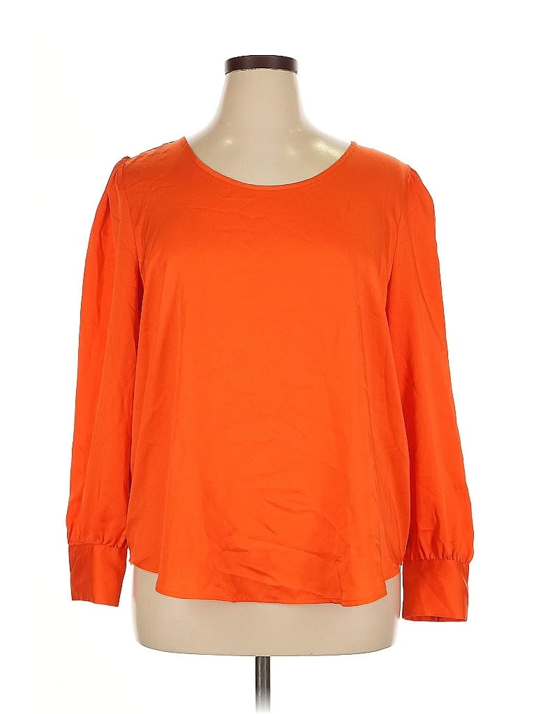 Pre-owned Ann Taylor Loft 3/4 Sleeve T-shirt In Orange