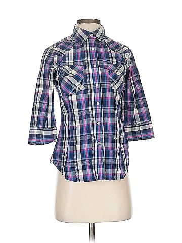 Adriano Goldschmied 3/4 Sleeve Button-Down Shirt (view 1)