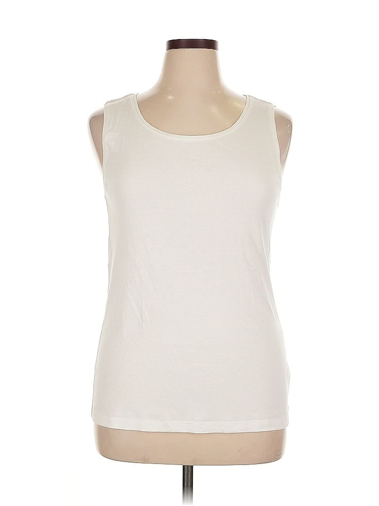 Pre-owned Croft & Barrow Sleeveless T-shirt In White