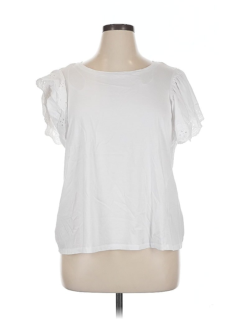 Pre-owned T Tahari Short Sleeve T-shirt In White