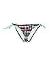 Splendid Checkered-gingham Blue Swimsuit Bottoms Size 14 - photo 1