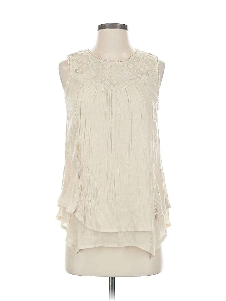 Pre-owned Style & Co Sleeveless Blouse In White