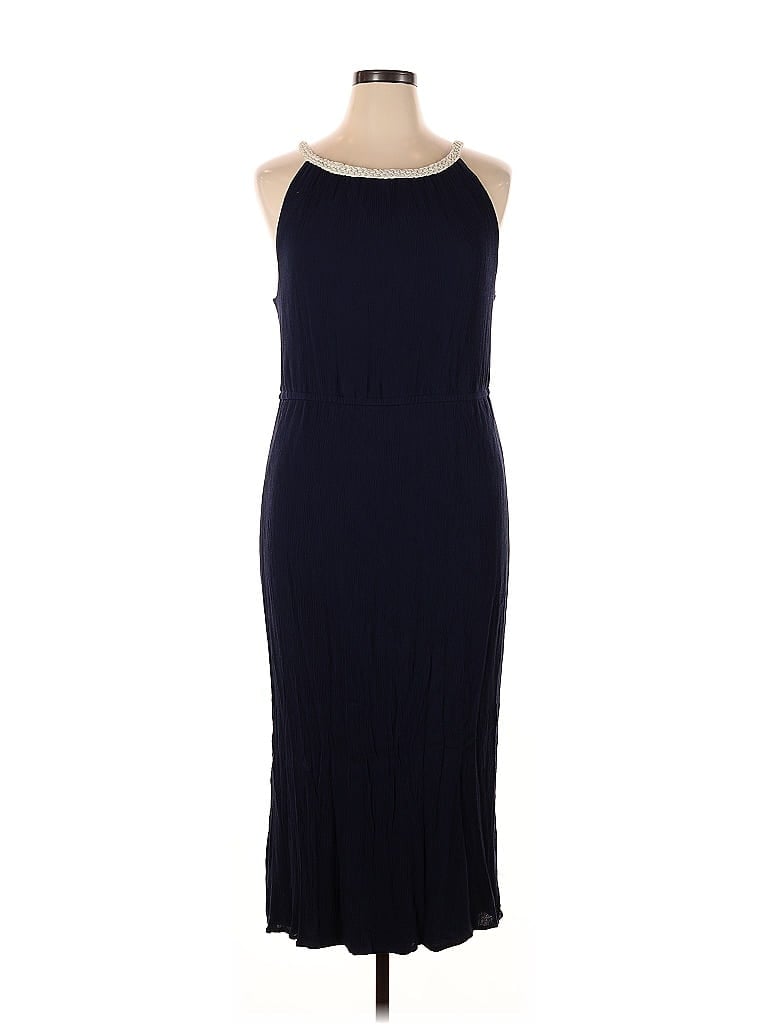 Pre-owned Nina Leonard Cocktail Dress In Blue